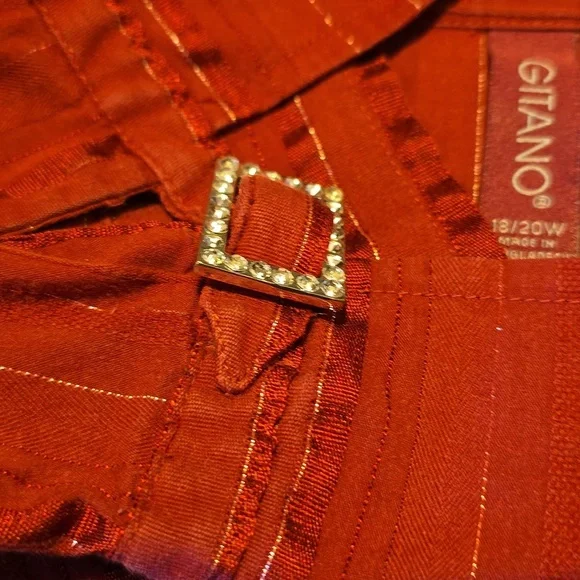 Gitano Y2K Red 3/4 Sleeve Top 18/20 - Picture 5 of 5